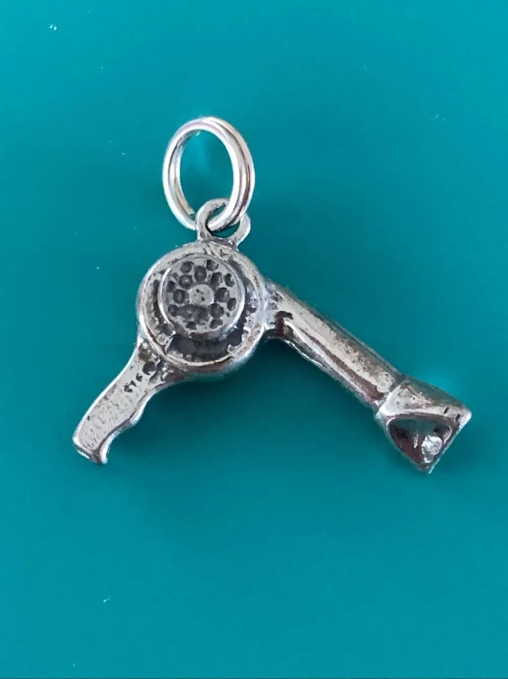 Hairdryer Sterling Silver Jewelry Charm #hairdresser